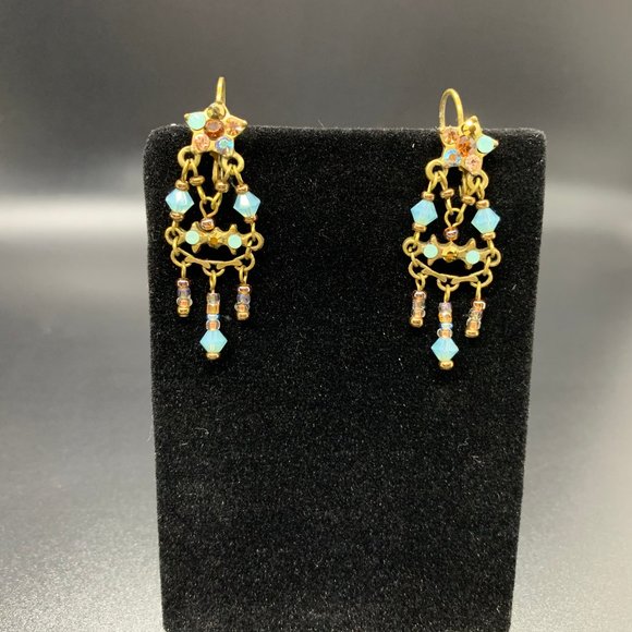 Michal Negrin Earrings Vintage Bronze - Picture 2 of 2